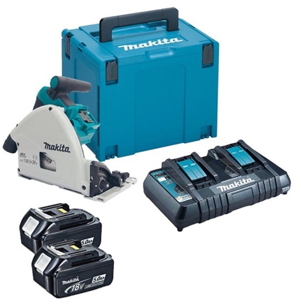 Makita DSP600PT2J 36V (2x 18V) Li-Ion Accu Invalzaag Set (2x 5,0Ah Accu) In Mbox - 165 X 20 Mm - Koolborstelloos EAN: 88381849890