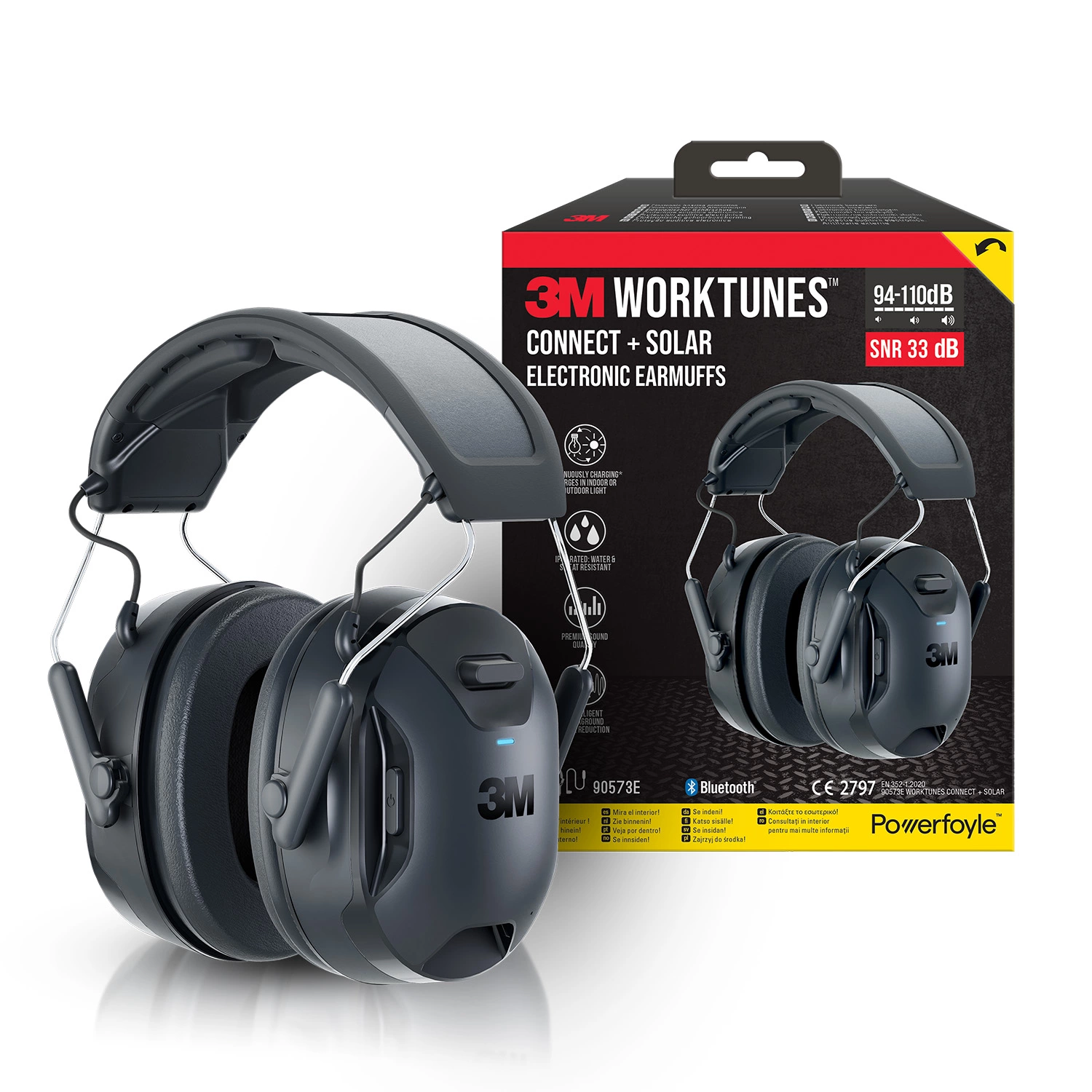 3M Worktunes Connect Solar Draadloze Gehoorbeschermer