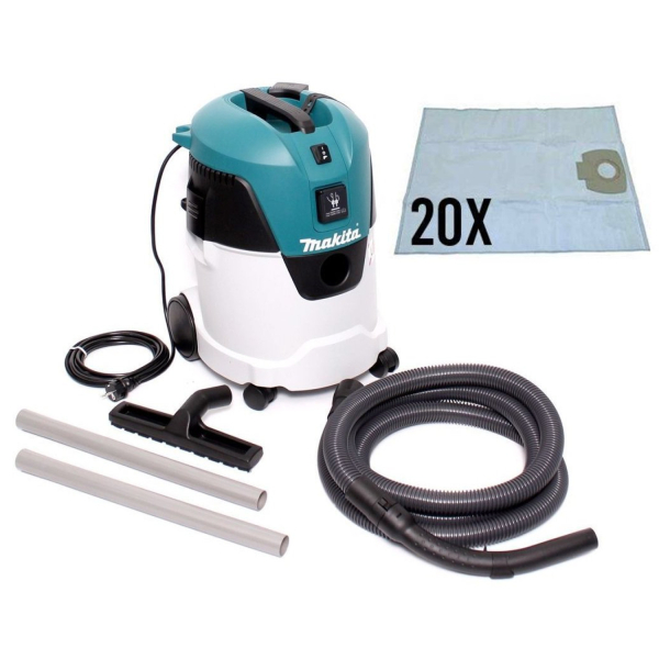 Makita VC2512L SET Bouwstofzuiger - 1000W - L-klasse - 18L Incl. 20 Stofzakken