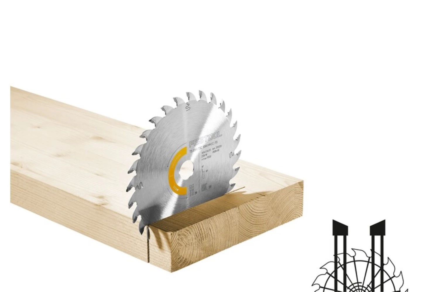 Festool 205764 Cirkelzaagblad - HW 168x1,8x20 - 28T - Hout thumbnail 2