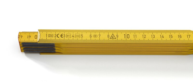 Hultafors P606G DU Duimstok - Hout - Geel - 2m - Detailed view of the product