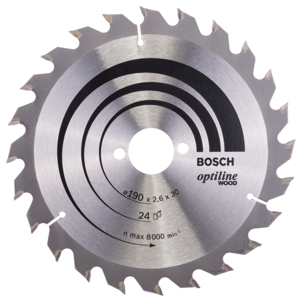 Bosch 2608640615 Optiline Cirkelzaagblad - 190 X 30 X 24T - Hout