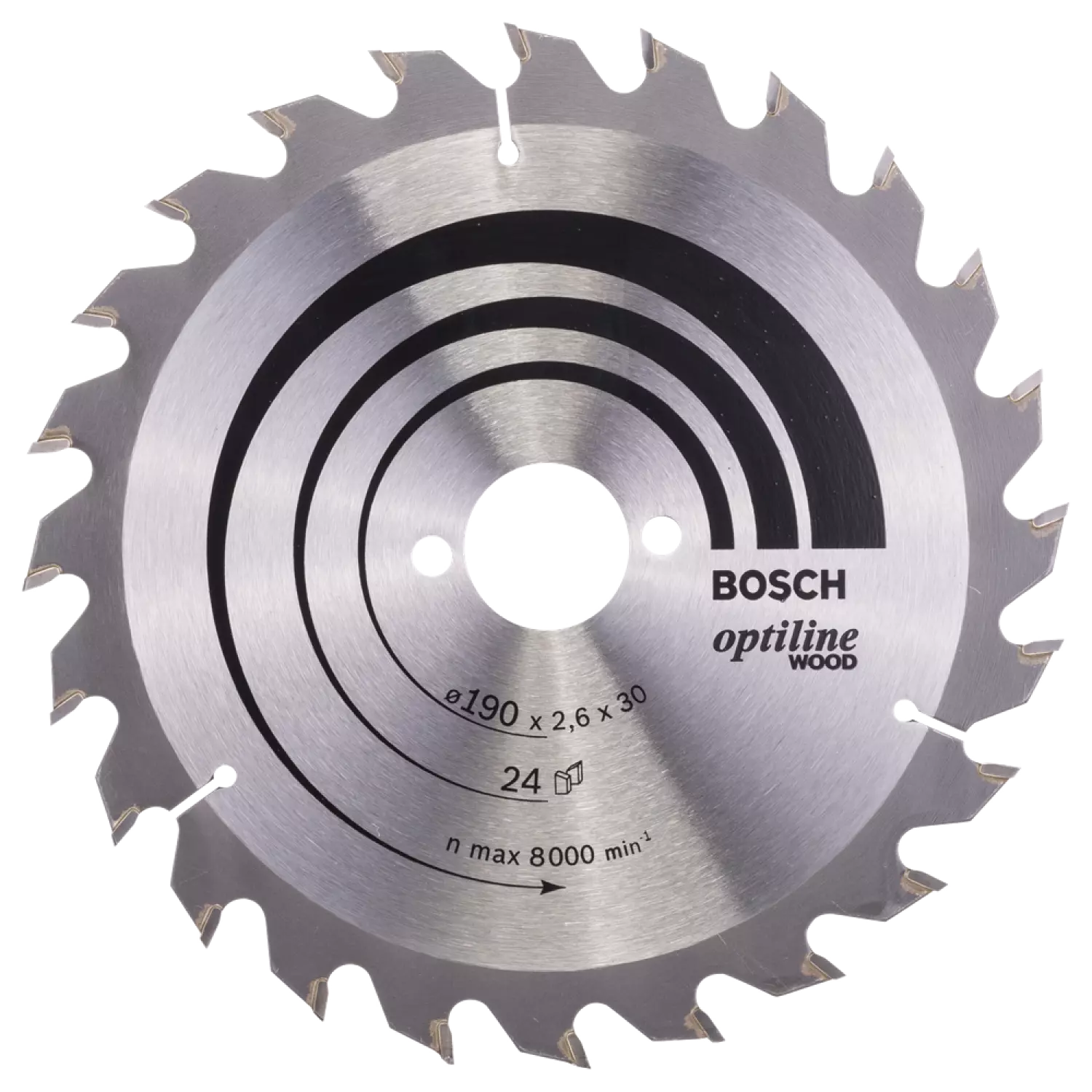 Bosch 2608640615 Optiline Cirkelzaagblad - 190 X 30 X 24T - Hout