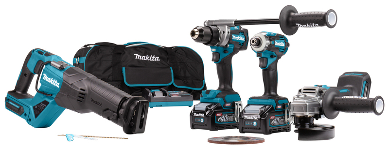 Makita DK0126G401 XGT 40V Max Li-Ion 4-delige Accu Combiset (2x 4,0Ah) In Tas - Koolborstelloos