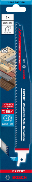 Bosch 2608900398 EXPERT Reciprozaagblad S1167XHM Wood With Metal Demolition - Detailed view of the product
