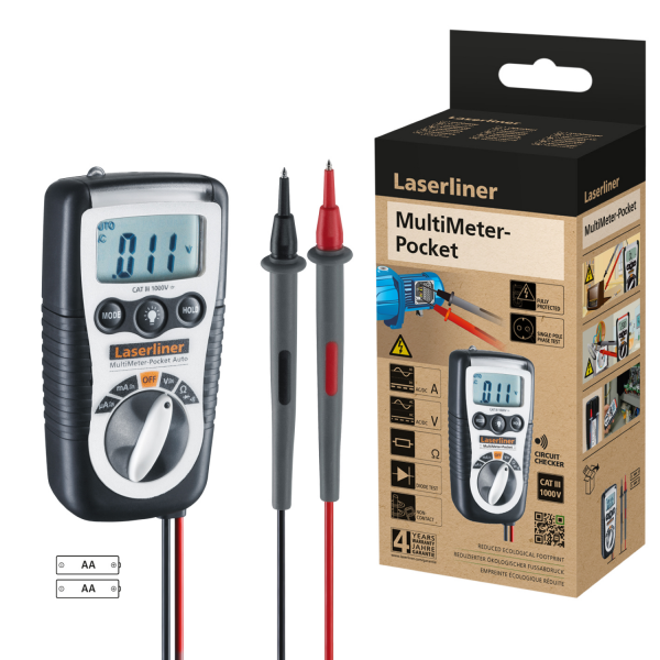 Laserliner MultiMeter Pocket Digitale Multimeter - 600V AC/DC&200mA - Detailed view of the product