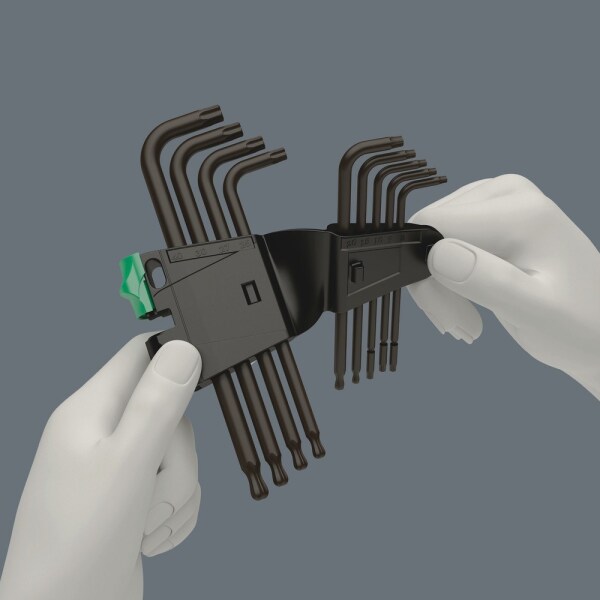 Wera 05024242001 9-delige 967/9 TX 1 BlackLaser Inbussleutelset - Torx - TX8-40 - Detailed view of the product