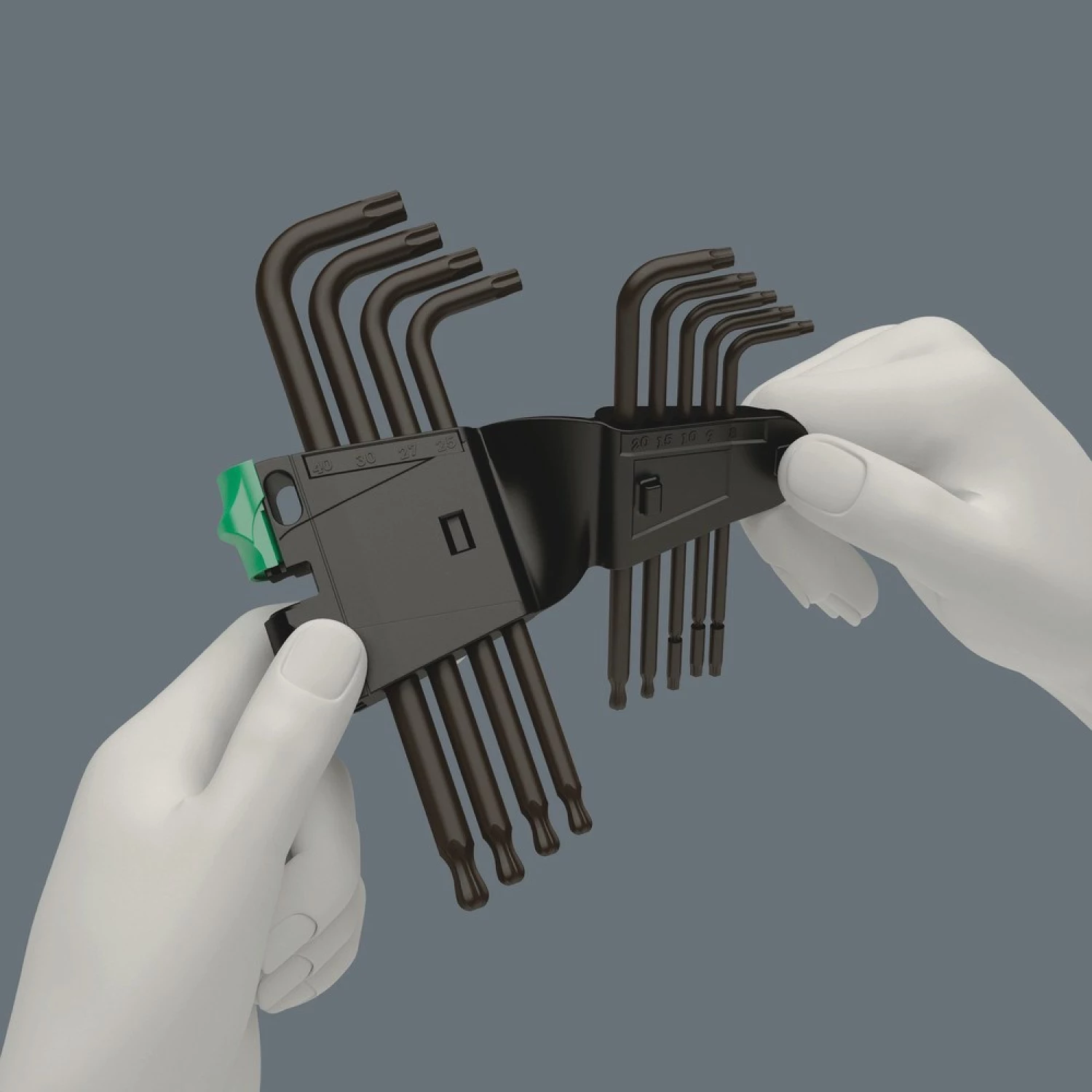 Wera 05024242001 9-delige 967/9 TX 1 BlackLaser Inbussleutelset - Torx - TX8-40 thumbnail 2