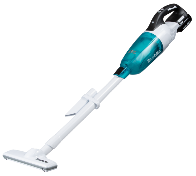 Makita DCL281SYWX 18 V Li-ion Accu Steelstofzuiger Set (1.5Ah) - Wit - Koolborstelloos - Detailed view of the product