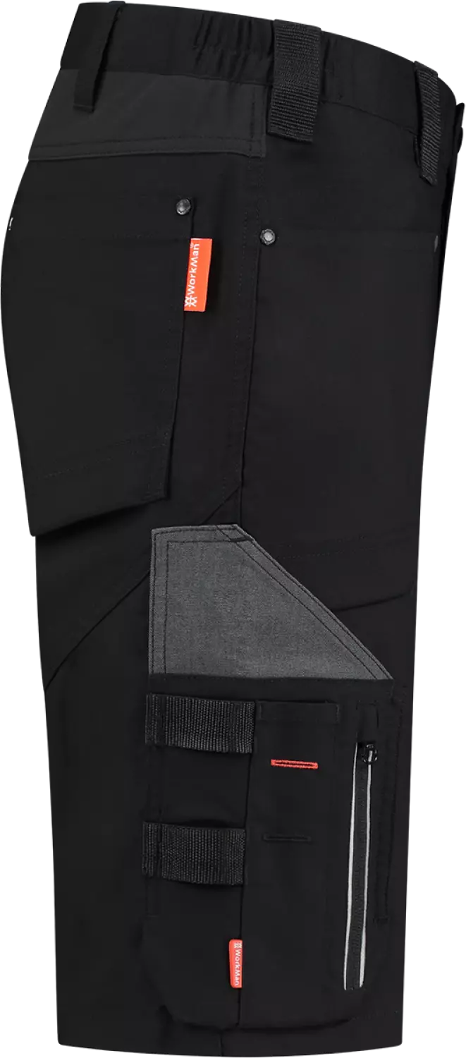 Workman 9063 STRETCH Bermuda Werkbroek P2S - Zwart - Maat 48 (33/32) thumbnail 4