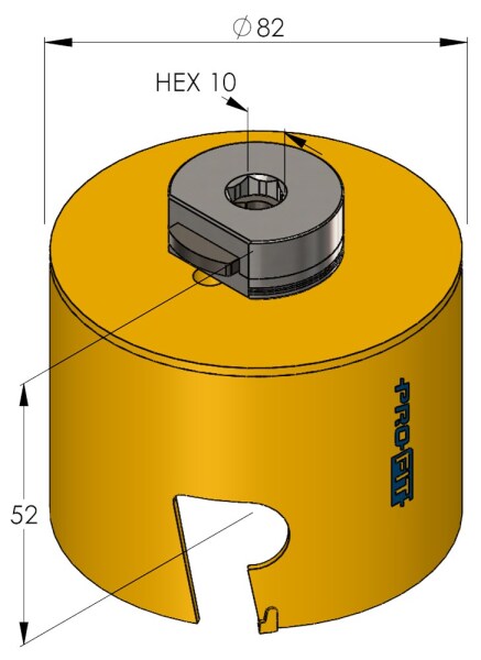 ProFit 09081082 Multi Purpose Gatzaag Incl. Adapter - 82mm - Detailed view of the product