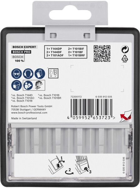 Bosch 2607011941 PRO 10-delige Hardhout En Laminaat Zaagbladenset In Robustline Cassette - Detailed view of the product