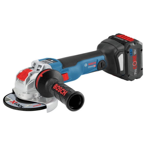 Bosch GWX 18V-10 SC 18V Li-Ion Accu X-LOCK Haakse Slijper Set (2x 5.5Ah Accu) In L-Boxx - 125 Mm - Koolborstelloos - Detailed view of the product