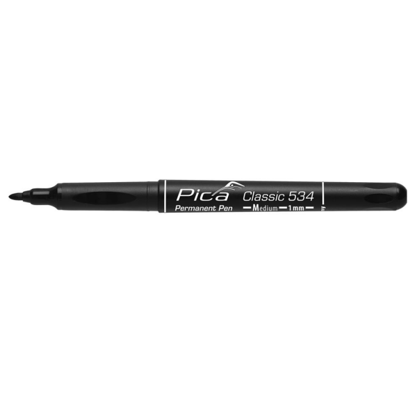 Pica 534/46 Classic Permanent Pen - Rond - Zwart - 1,0mm