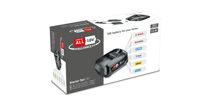 Bosch Alliance Starter Set 18V Li-ion Accu Starterset (1x2.5Ah) + Lader - 1600A02625 - Detailed view of the product