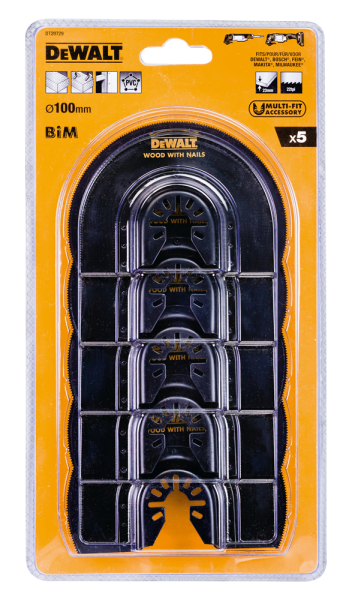 DeWALT DT20729 BiM Segmentzaagblad - 102mm (5st) Gebogen 102mm 5 Stuks - Detailed view of the product
