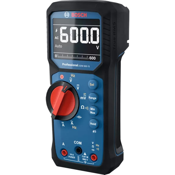 Bosch GDM 600-15 Digitale Multimeter True RMS In Etui - AC/DC 600 V&10 A - CAT III 600 V - Detailed view of the product