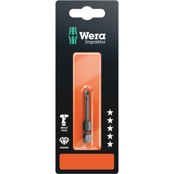 Wera 5073971001 1/4"Robertson Impaktor Bit - R2 X 50mm