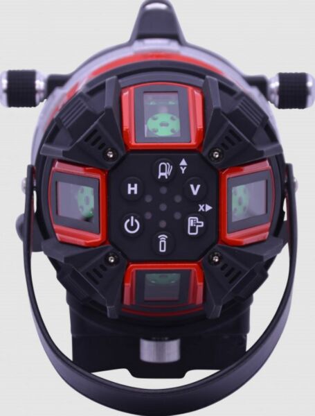FUTECH Procross 8.0 DS Kruislijnlaser In Koffer Incl. Afstandsbediening En Ontvanger– Groen – 2x200m - 8 Lijnen - Detailed view of the product