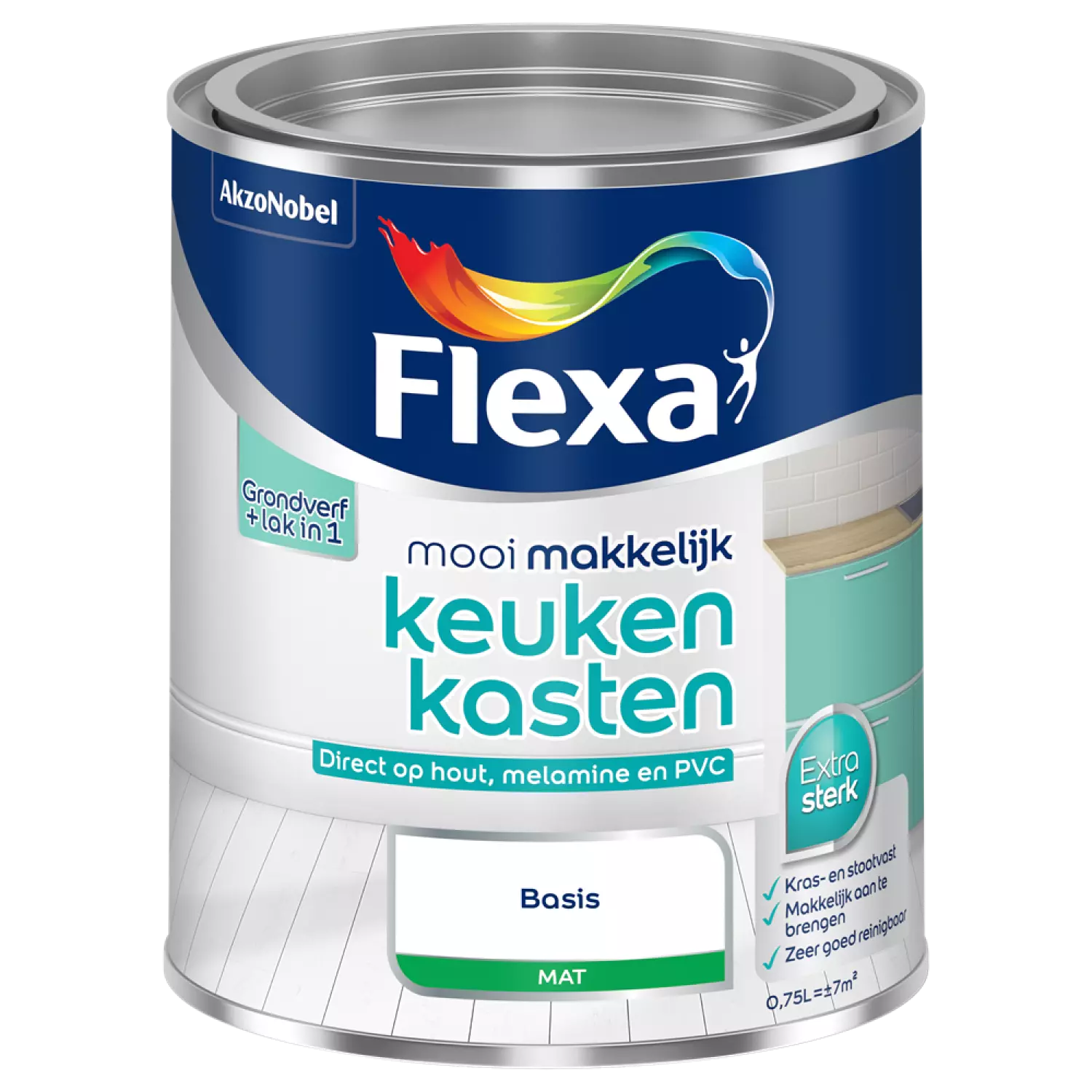 Flexa Mooi Makkelijk Keukenkasten Mat - Op Kleur Gemengd - 0,75L