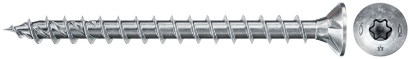 Fischer 670075 Spaanplaatschroef Power-Fast II - TX20 - 3.5 X 25mm - Verzonken Kop - Voldraad - Verzinkt (200st)
