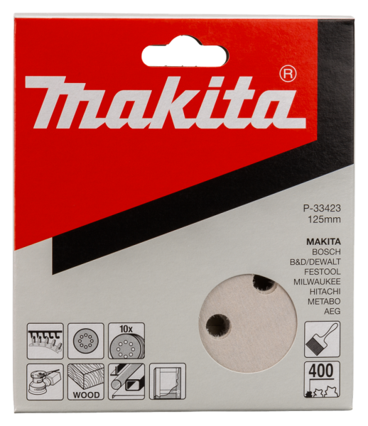 Makita P-33423 Schuurschijf White - K400 - 125mm (10st) - Detailed view of the product