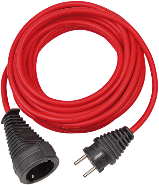 Brennenstuhl 1167460 Kwaliteits Kunststof Verlengsnoer Rood - H05VV-F 3G1,5 - 10m