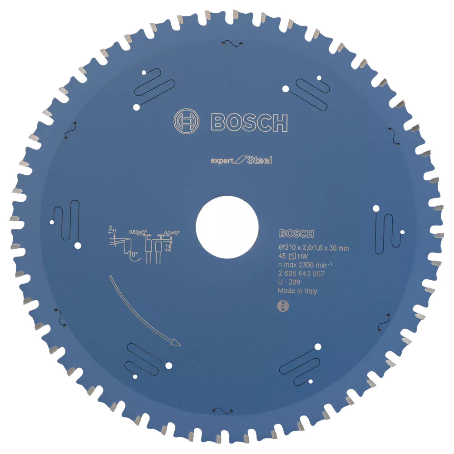 Bosch 2608643057 Expert Cirkelzaagblad - 210 X 30 X 48T - Metaal - Carbide