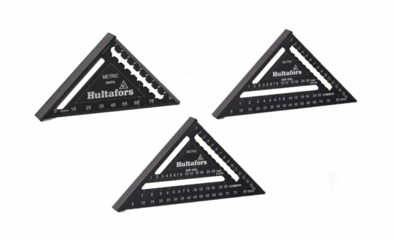 Hultafors Metric Rafter Square Set - 11 / 18 / 30 Cm