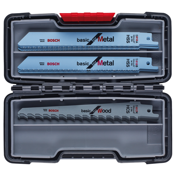 Bosch 2607010901 15 Delige Reciprozaagbladen Set In Koffer - Hout/Metaal