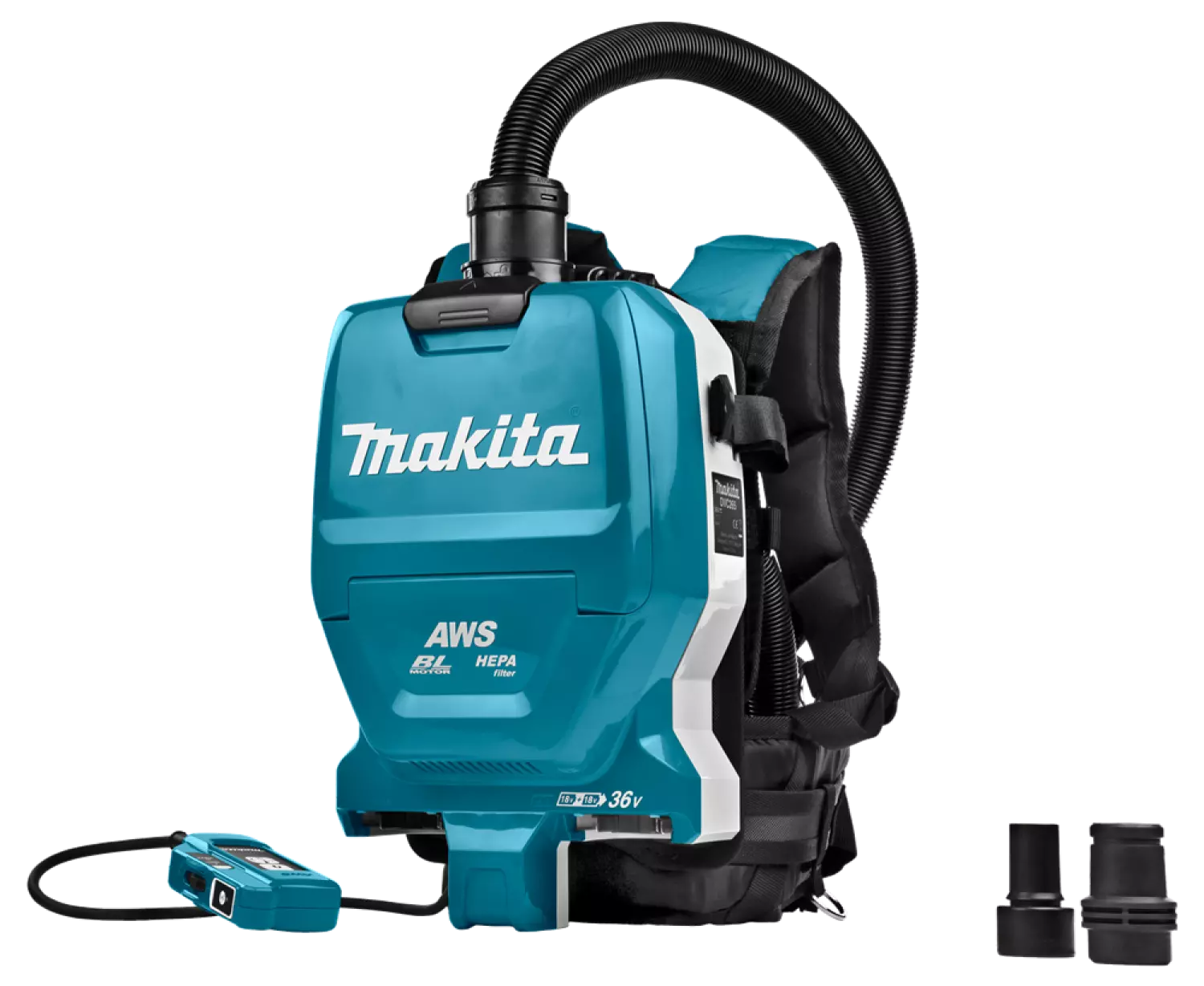 Makita DVC265ZXU 36V (2x 18) Li-Ion Accu Rugstofzuiger Body - Koolborstelloos thumbnail 4