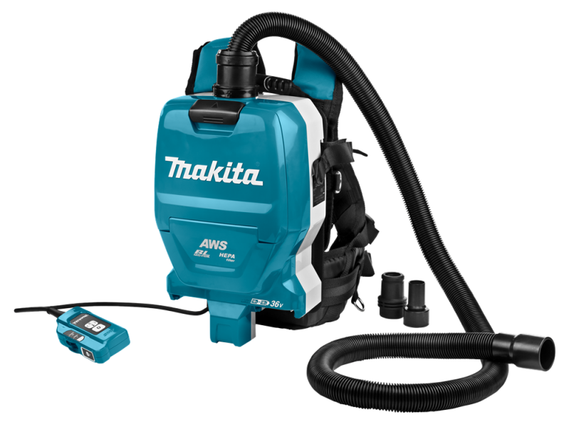 Makita DVC265ZXU 36V (2x 18) Li-Ion Accu Rugstofzuiger Body - Koolborstelloos - Detailed view of the product