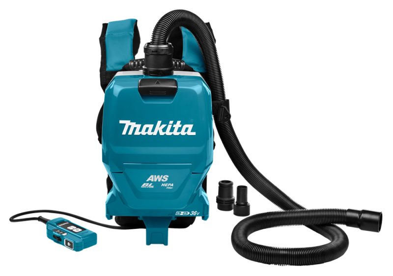 Makita DVC265ZXU 36V (2x 18) Li-Ion Accu Rugstofzuiger Body - Koolborstelloos - Detailed view of the product