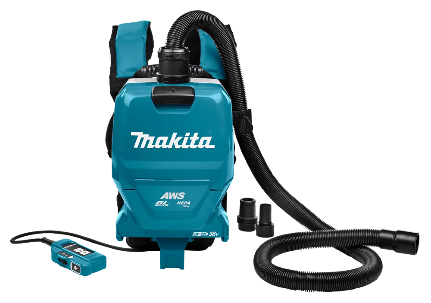 Makita DVC265ZXU 36V (2x 18) Li-Ion Accu Rugstofzuiger Body - Koolborstelloos thumbnail 2