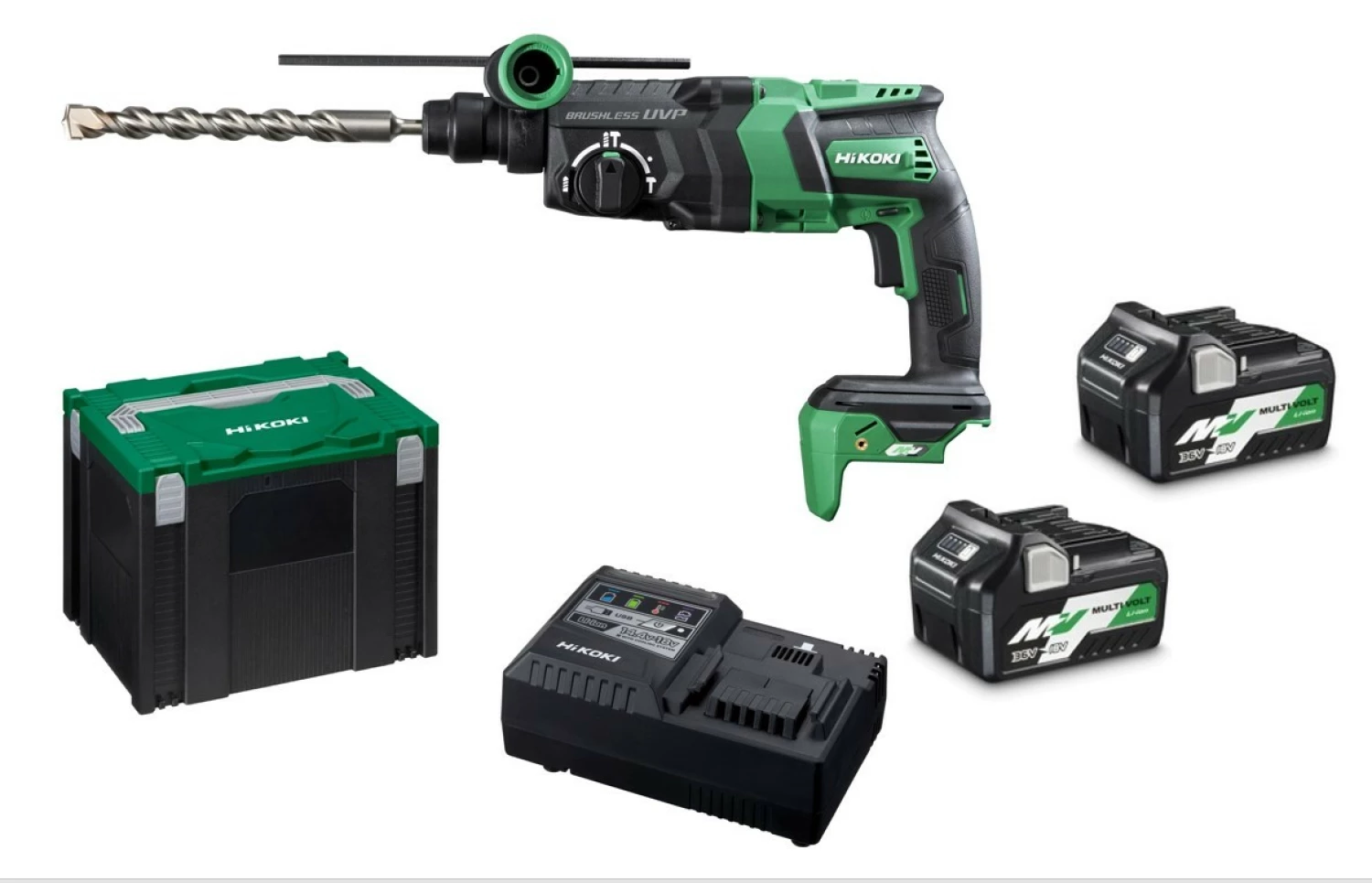 HiKOKI DH36DPEWRZ 36V Li-ion Accu SDS+ Boorhamer Set (2x 2.5Ah/5.0Ah Accu) In Systainer - 3,2J