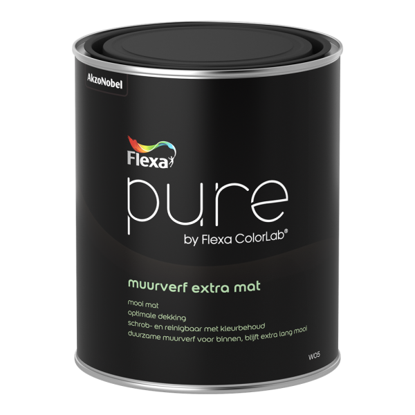 Flexa Pure Muurverf Extra Mat 1 Liter 100% Wit