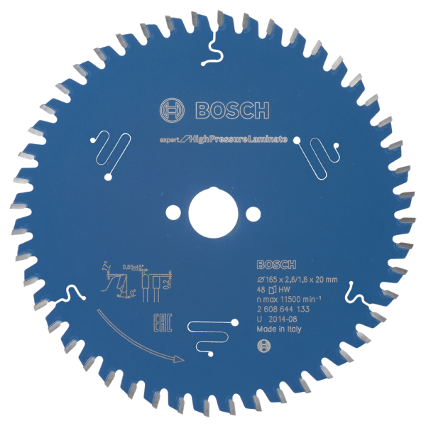 Bosch 2608644133 Expert Cirkelzaagblad - 165 X 20 X 48T - Laminaat / Trespa - Carbide