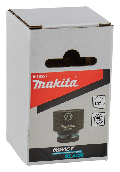 Makita E-16221 Krachtdop Impact Black 1/2''- 30mm/44mm - Detailed view of the product