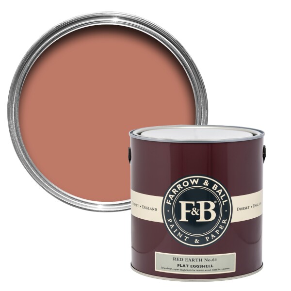 Farrow&Ball Flat Eggshell Red Earth No.64 - 5L afbeelding