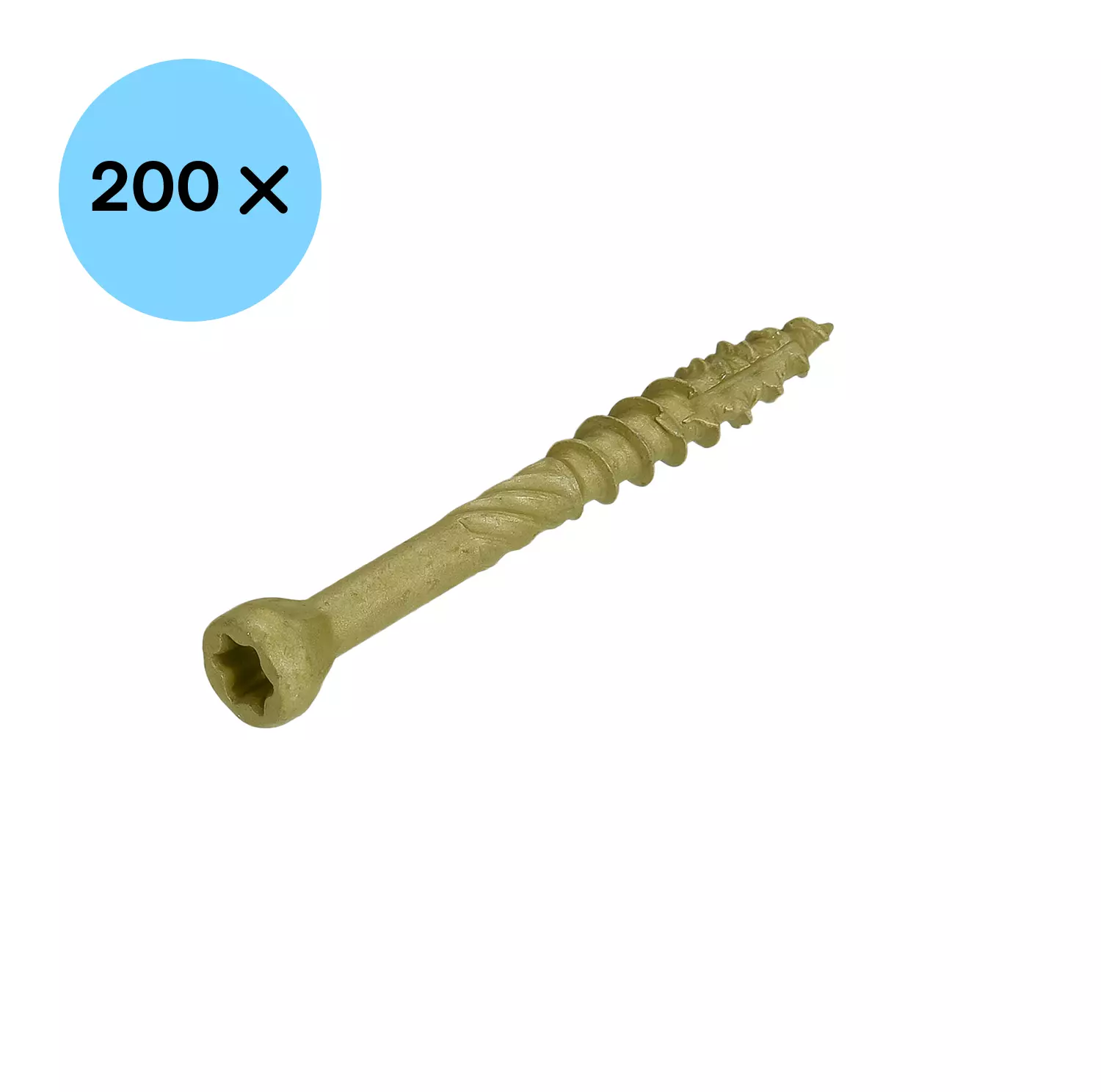 DynaPlus 0283.08.42401 Vlonderschroef - TX20 - 5.0 X 80/42mm - 60 Graden Platkop - Deeldraad - Verzinkt (200st) thumbnail 2