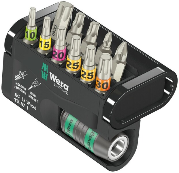 Wera 05057435001 12-delig Bit-Check 12 Wood TX HF 1 Bitset - PZ/TX - Default image for the product