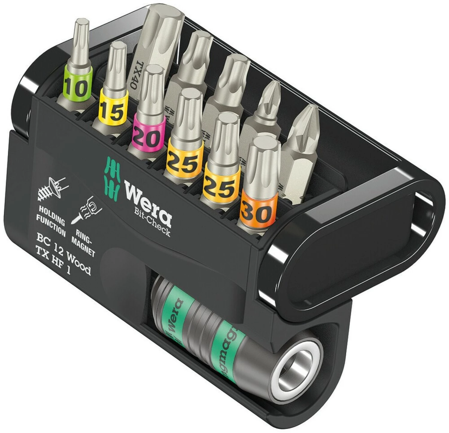 Wera 05057435001 12-delig Bit-Check 12 Wood TX HF 1 Bitset - PZ/TX