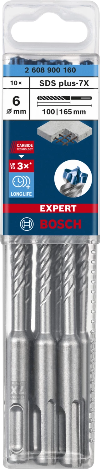 Bosch 2608900160 EXPERT Hamerboor SDS Plus-7X 10st 6x100x165mm thumbnail 2