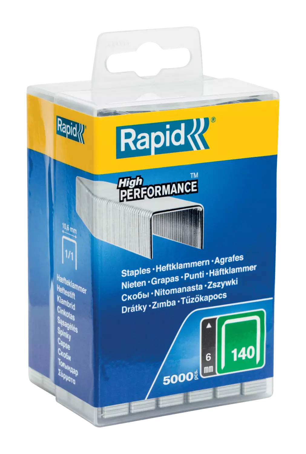 Rapid Vlakdraadnieten - 140/6mm - Gegalvaniseerd - 5000st In Kunststof Box thumbnail 2