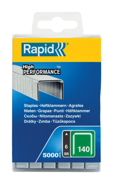 Rapid Vlakdraadnieten - 140/6mm - Gegalvaniseerd - 5000st In Kunststof Box