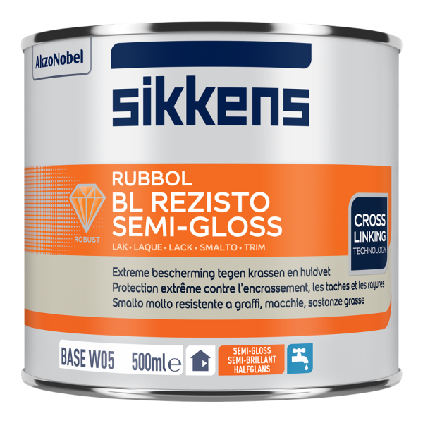 Sikkens Rubbol BL Rezisto Semi Gloss 0.5 liter Wit