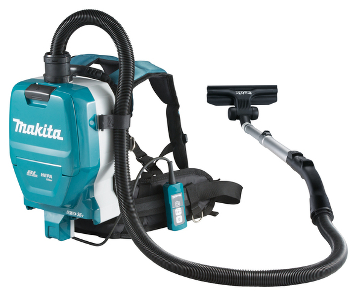 Makita DVC261ZX11 36V Li-Ion Accu Rugstofzuiger Body (2x 18V) Incl. 4-delige Stofafzuigset EAN: 88381869973