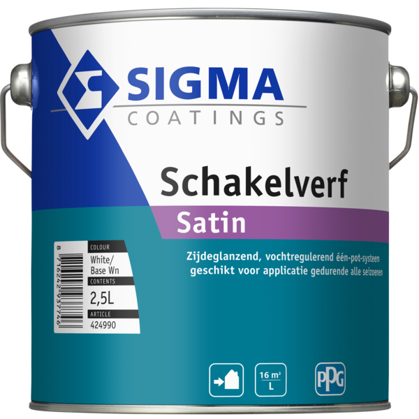 sigma schakelverf satin wit 2.5 ltr