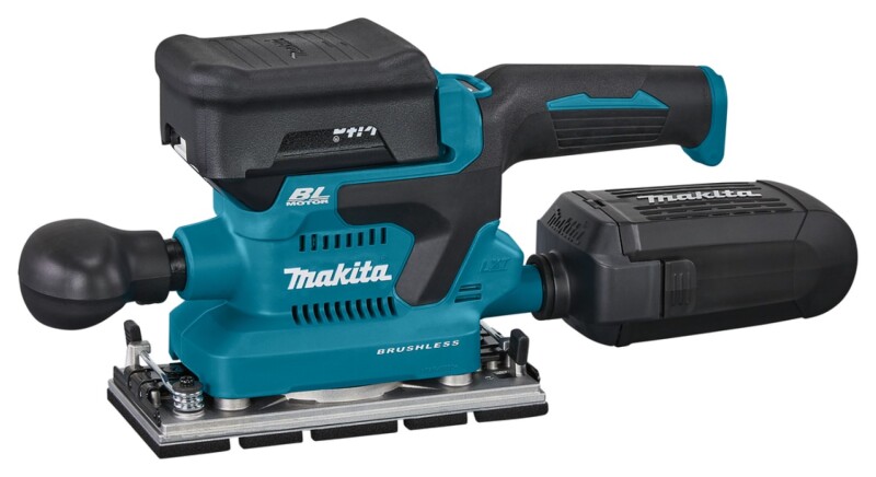 Makita DBO381RTJU 18V Li-ion Accu Vlakschuurmachine Set (2x 5,0Ah) In Mbox Incl. AWS Zender - 93x230mm - Koolborstelloos - Detailed view of the product