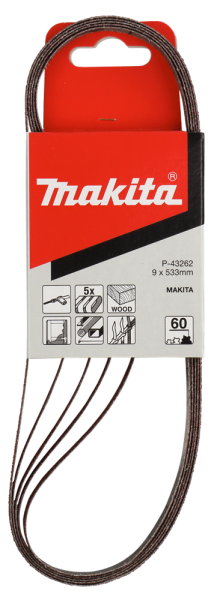 Makita P-43262 Schuurband Red - K60 - 9 X 533mm (5st) - Detailed view of the product